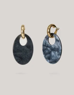 Shoeby Oval Oorbellen Donkerblauw<DAMES Sieraden