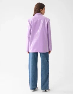 Shoeby Oversized Pailletten Blazer Lichtpaars By Lizzy<DAMES Blazers