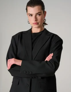Shoeby Oversized Strik Blazer Zwart<DAMES Blazers