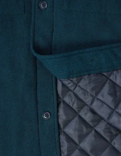 Shoeby Padded Overshirt Donkergroen<Heren Overshirts