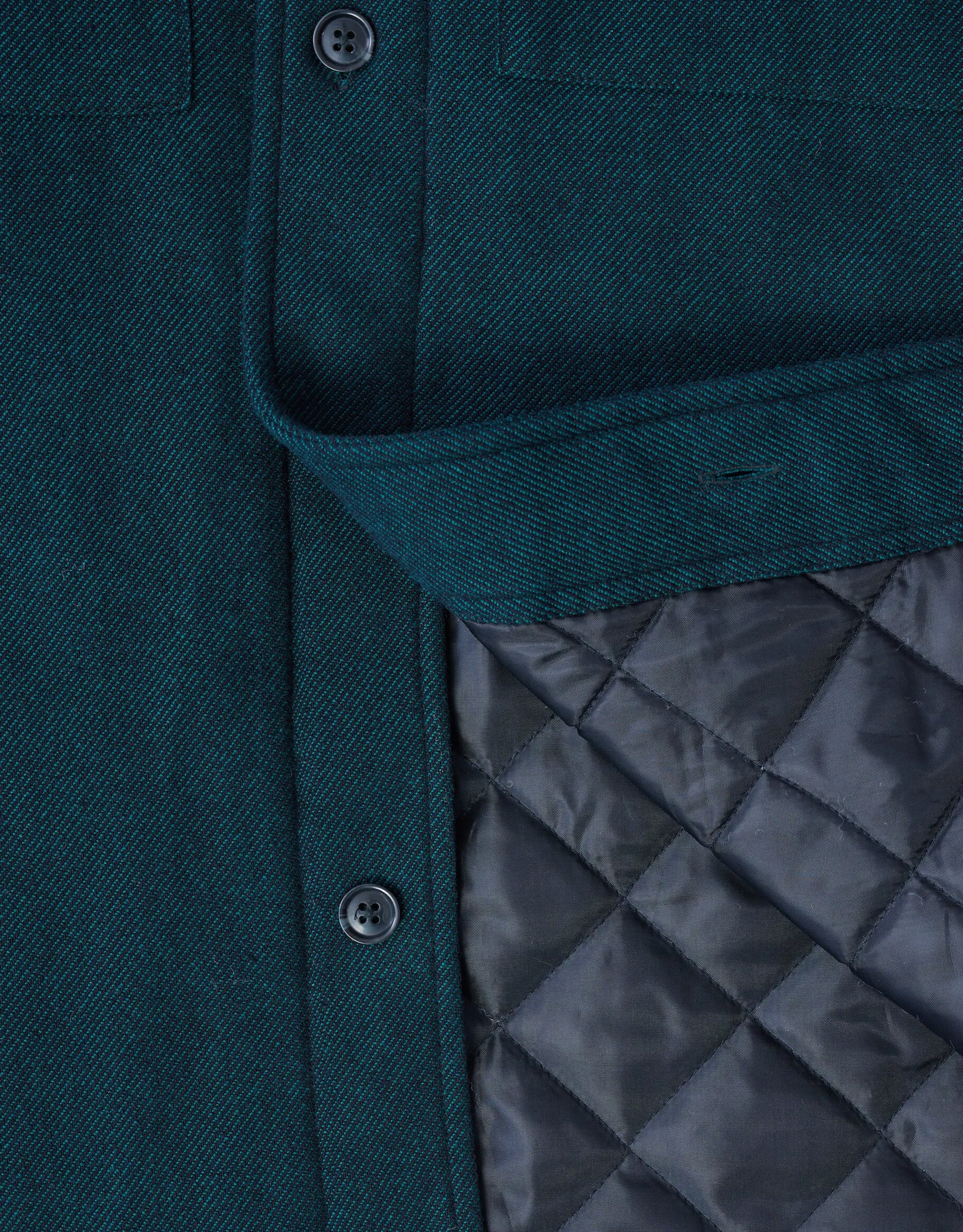 Shoeby Padded Overshirt Donkergroen<Heren Overshirts
