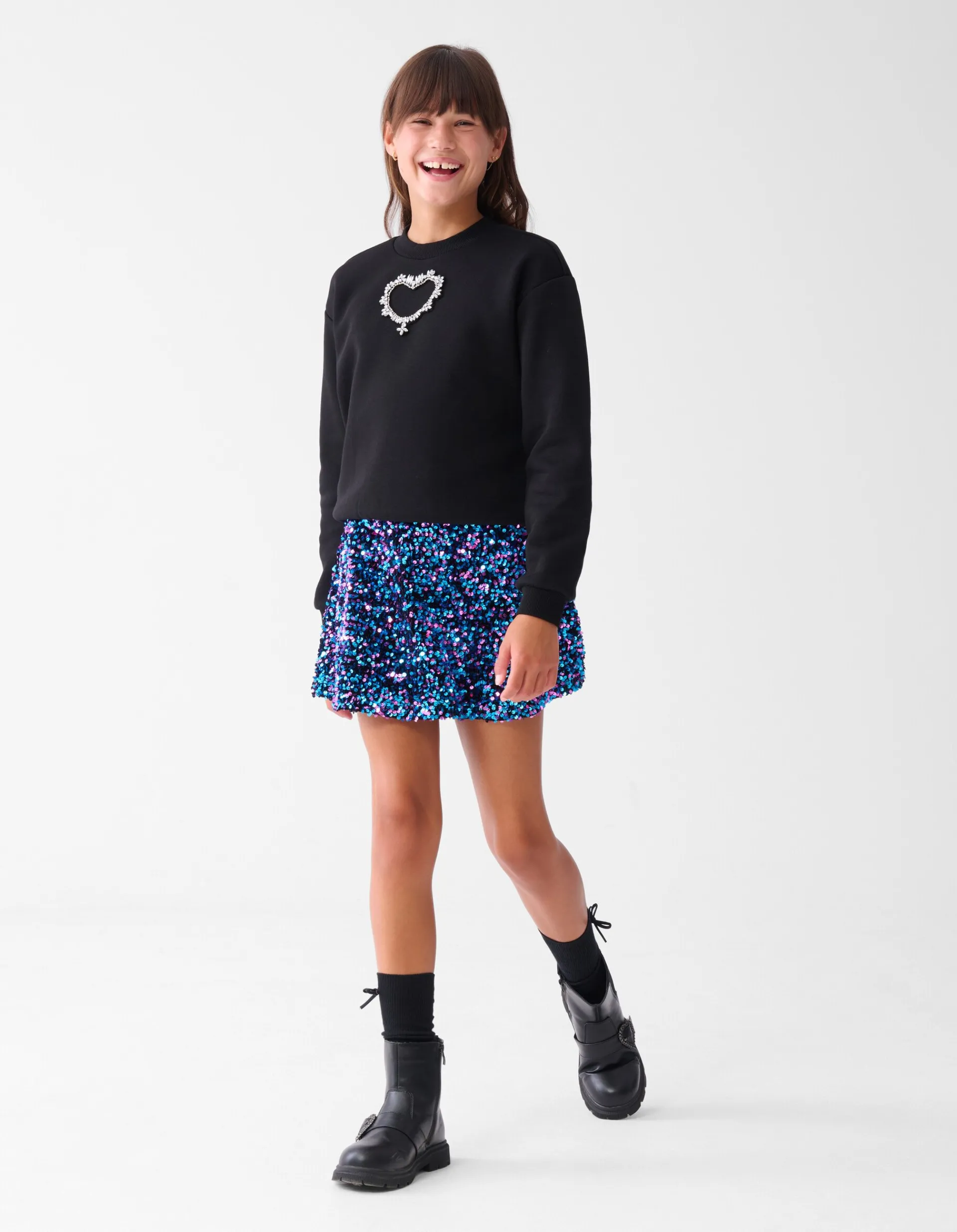 Shoeby Pailletten Rok Multicolor< Rokken