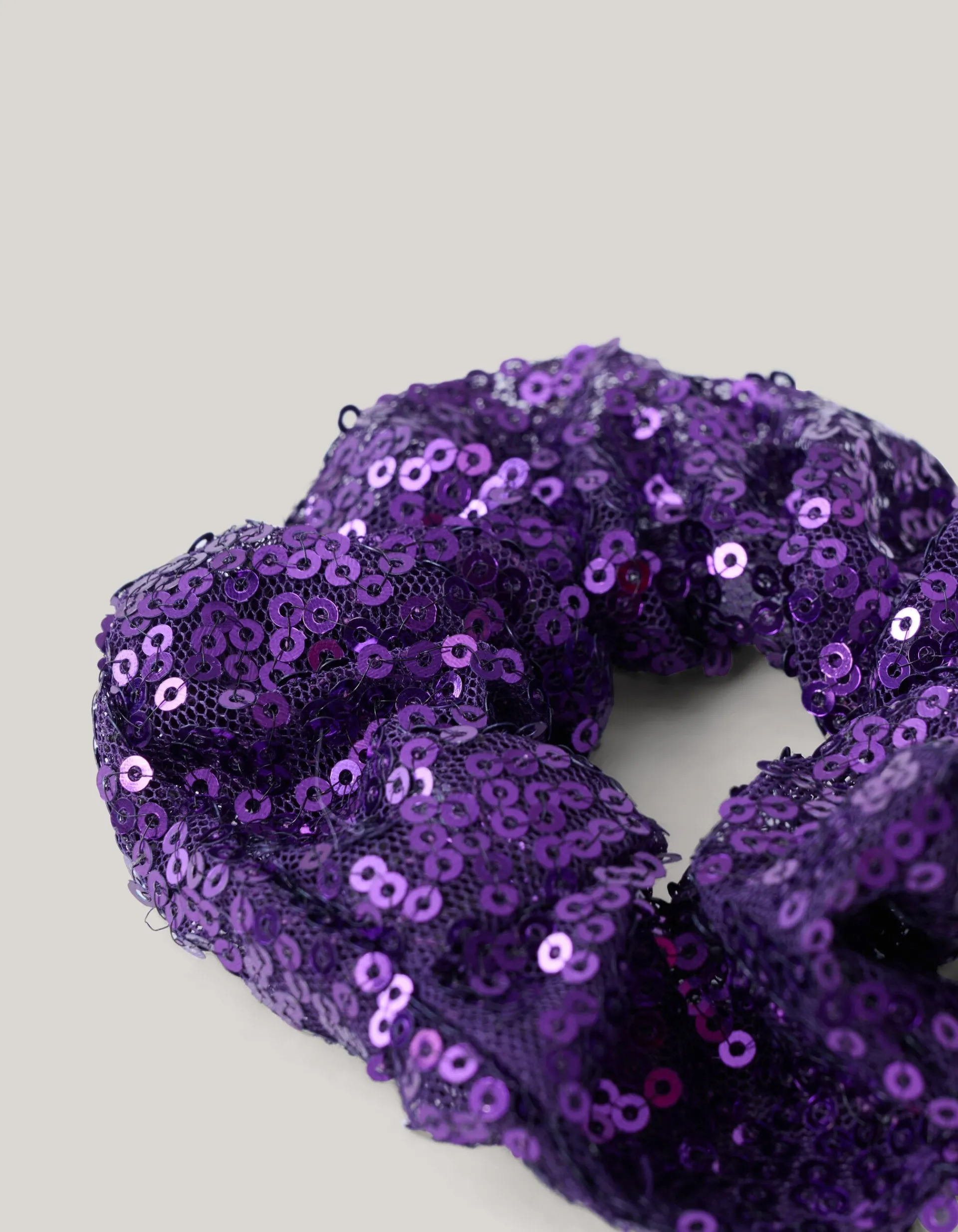 Shoeby Pailletten Scrunchie Paars< Overige Accessoires