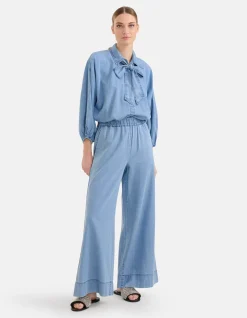 Shoeby Palazzo Broek Blauw By Mieke<DAMES Broeken