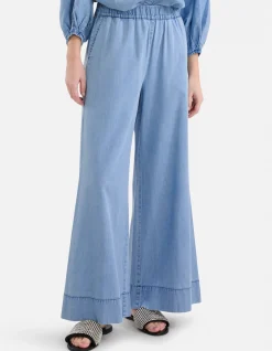 Shoeby Palazzo Broek Blauw By Mieke<DAMES Broeken