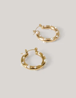 Shoeby Parel Hoop Oorbellen Goud<DAMES Sieraden