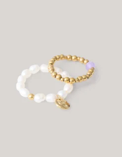Shoeby Parel Ringen Set Goud<DAMES Sieraden