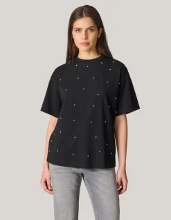 Shoeby Parel T-shirt Zwart<DAMES T-Shirts