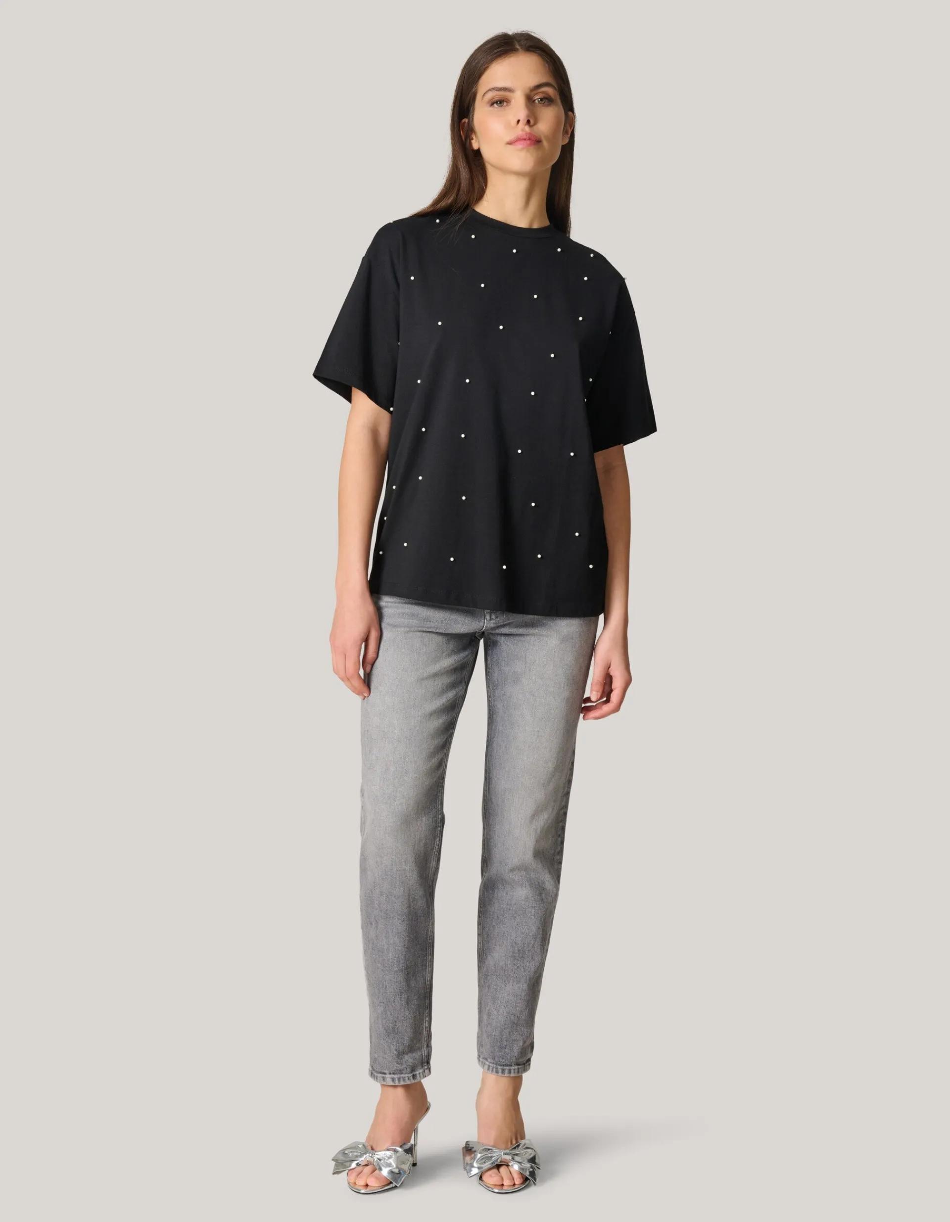 Shoeby Parel T-shirt Zwart<DAMES T-Shirts