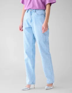 Shoeby Parel Wide Leg Jeans Lichtblauw<DAMES Jeans