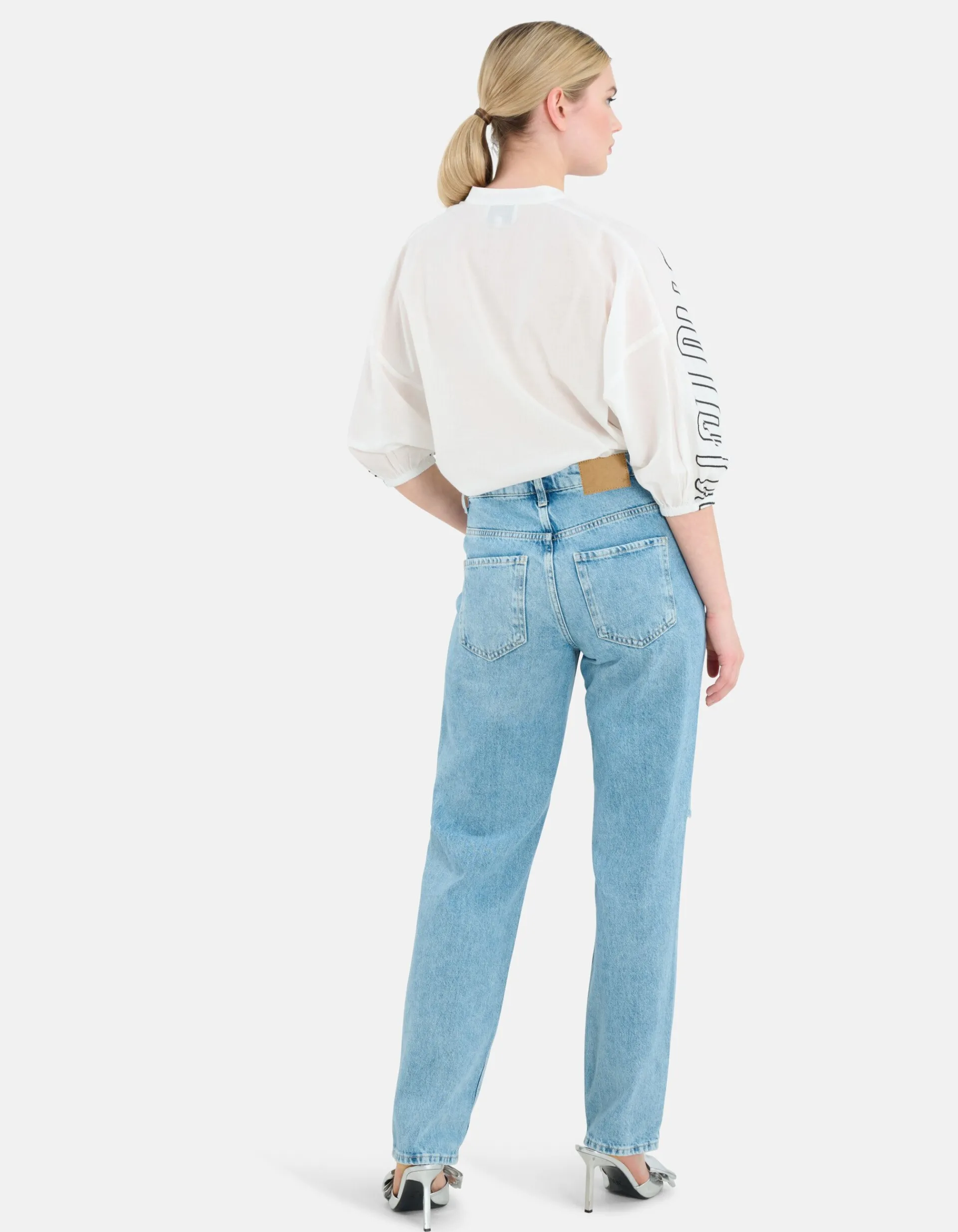 Shoeby Patch Blouse Wit<DAMES Blouses