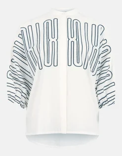 Shoeby Patch Blouse Wit<DAMES Blouses