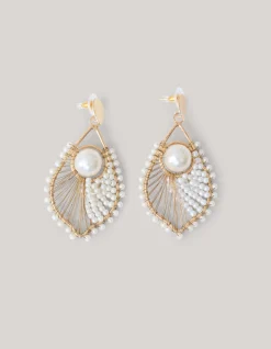 Shoeby Pearl Drop Oorbellen Wit<DAMES Sieraden