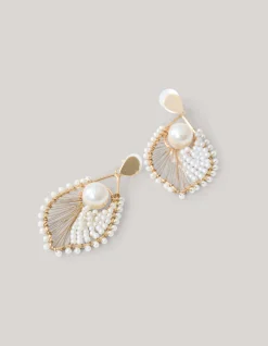 Shoeby Pearl Drop Oorbellen Wit<DAMES Sieraden