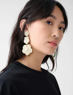 Shoeby Pearl Flower Oorbellen Wit<DAMES Sieraden