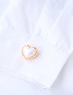 Shoeby Pearl Heart Knopen Clips Goud<DAMES Overige Accessoires