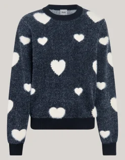 Shoeby Pearl Heart Trui Zwart< Gebreide Truien