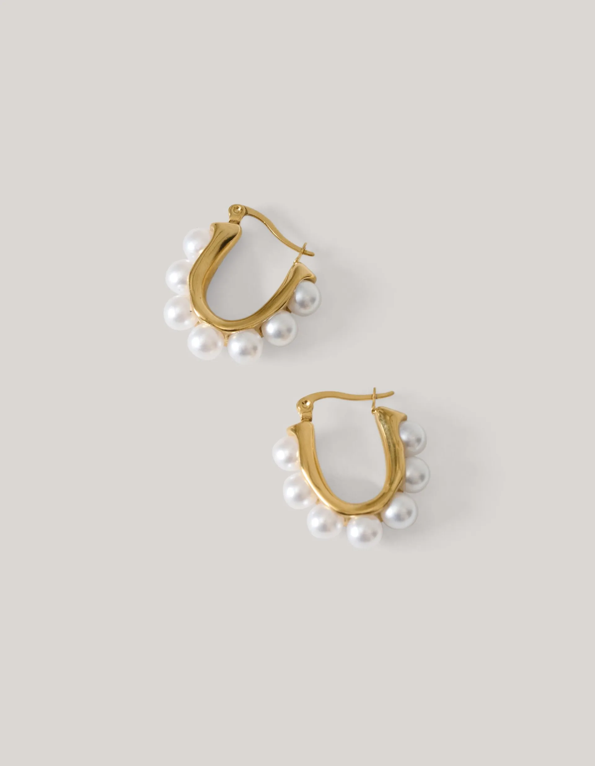 Shoeby Pearl Hoop Oorbellen Goud<DAMES Sieraden