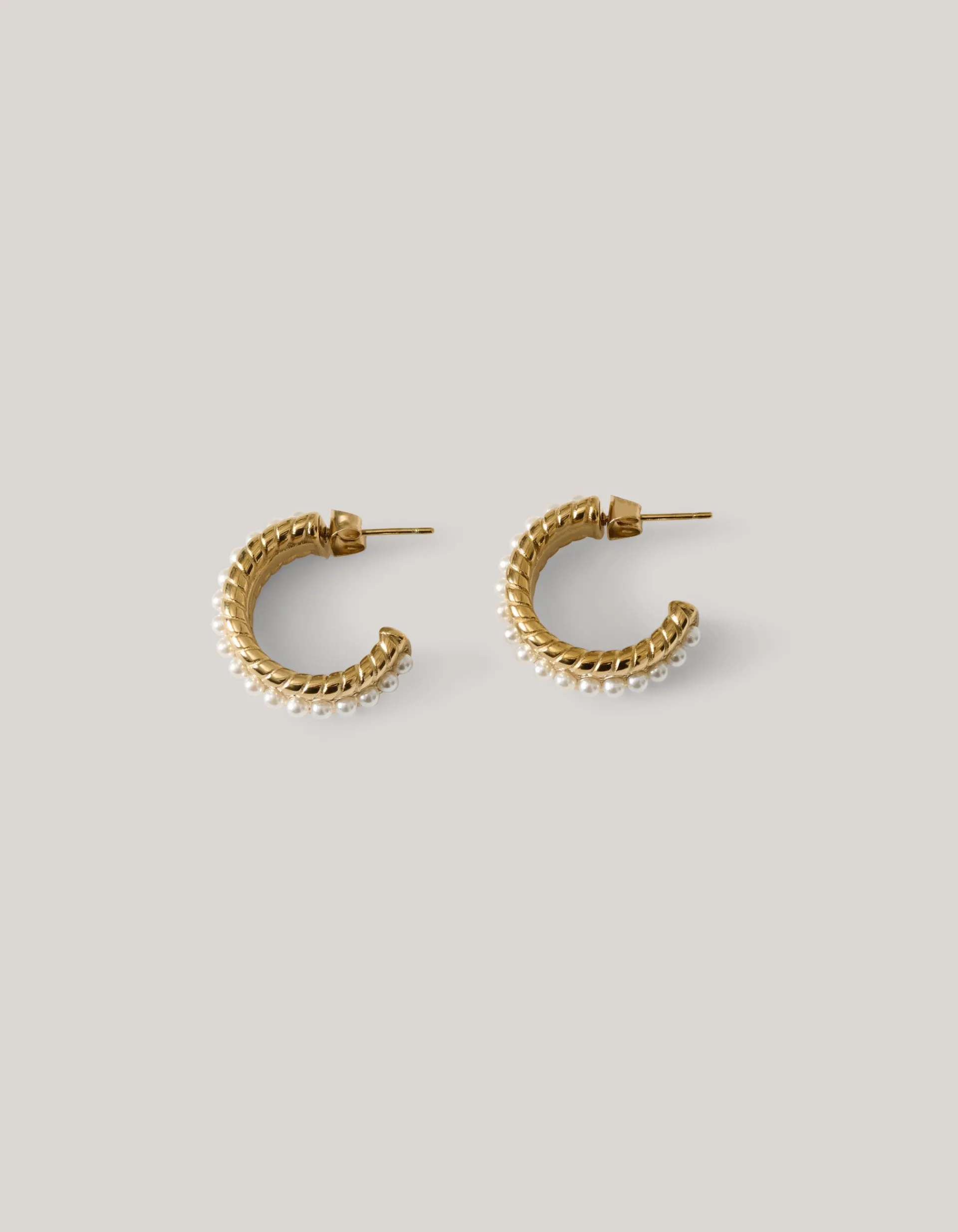 Shoeby Pearl Oval Hoop Oorbellen Goud<DAMES Sieraden