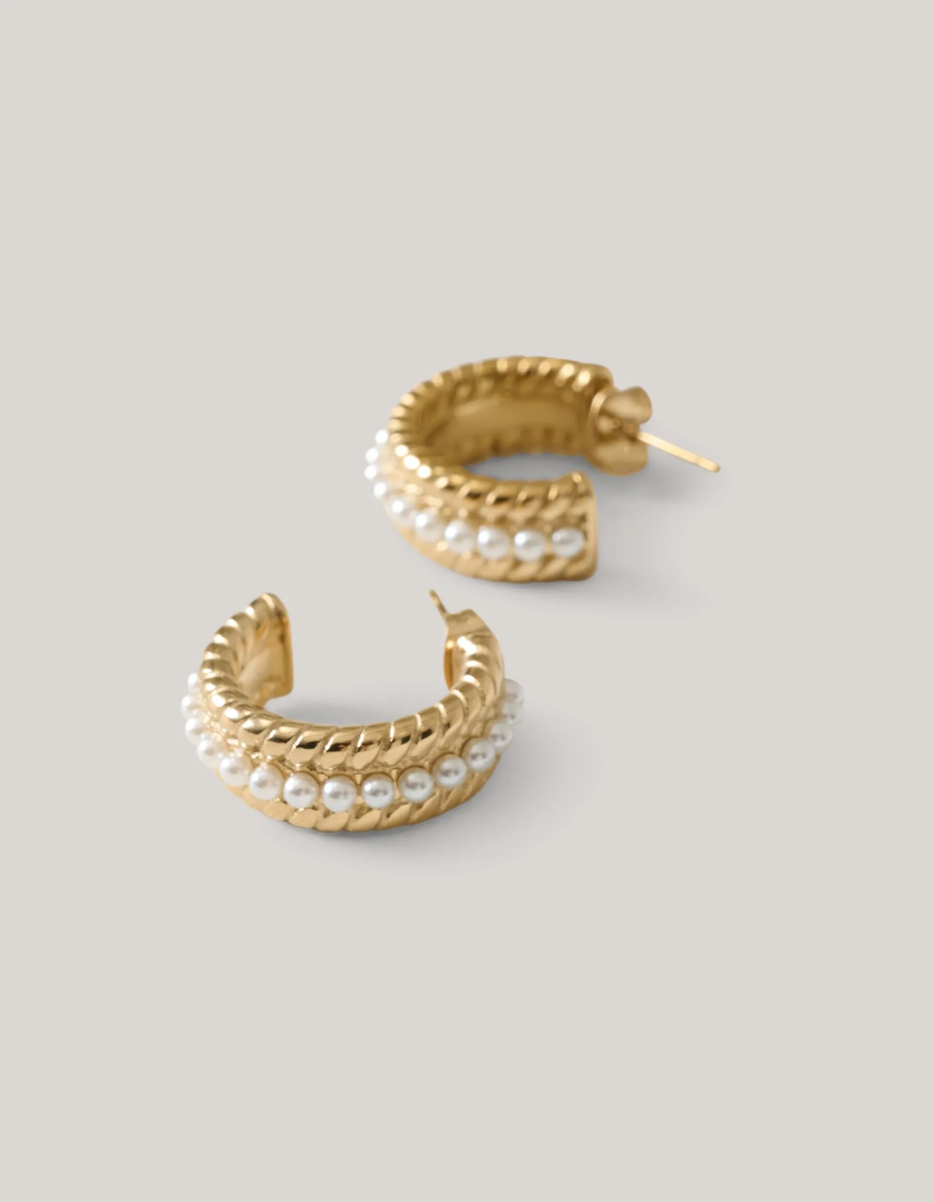 Shoeby Pearl Oval Hoop Oorbellen Goud<DAMES Sieraden