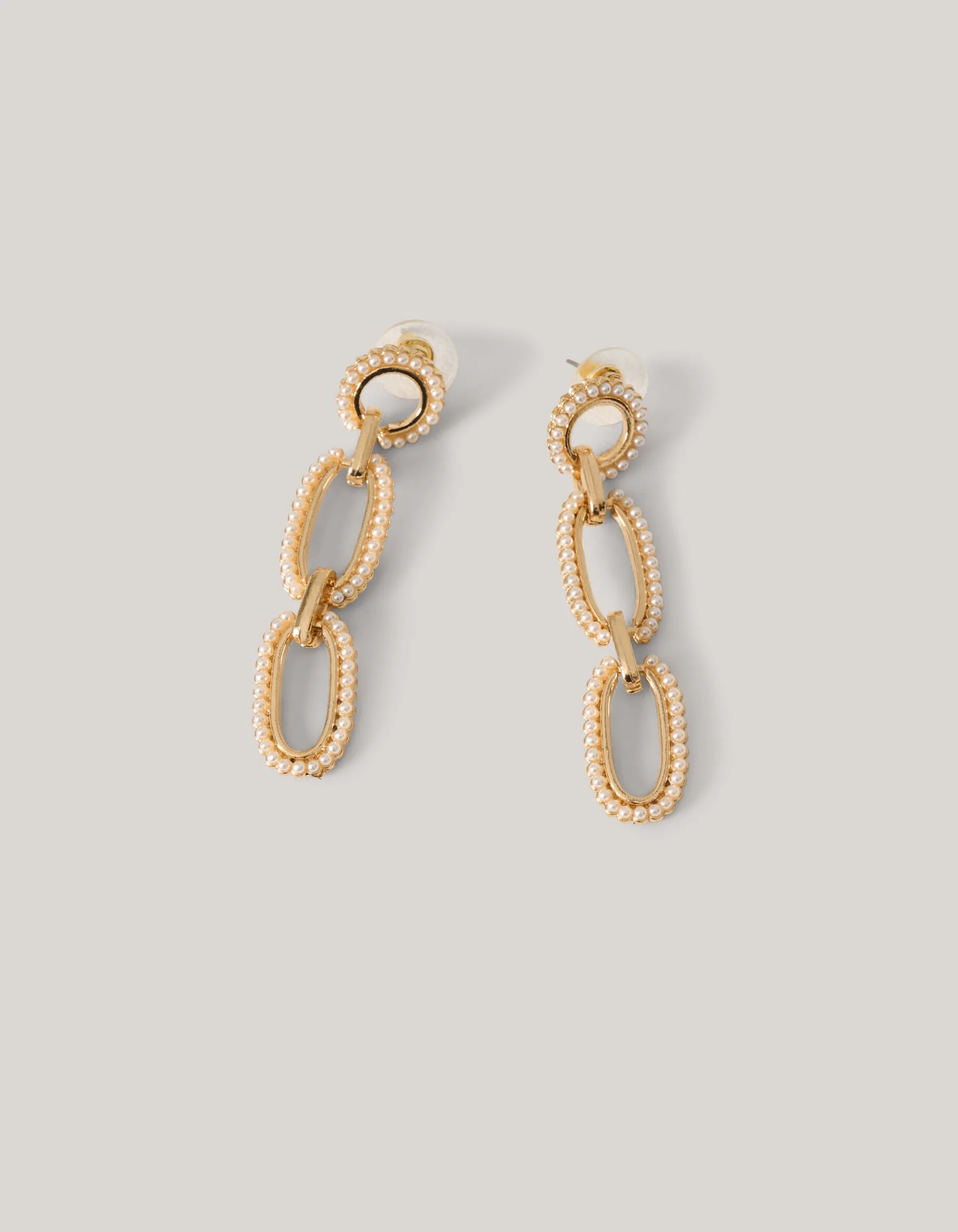 Shoeby Pearly Chain Oorbellen Goud<DAMES Sieraden