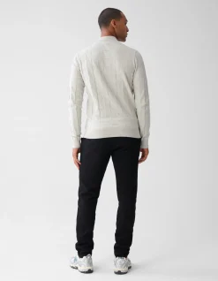 Shoeby Pied De Poule Trui Lichtgrijs<Heren Truien En Sweaters