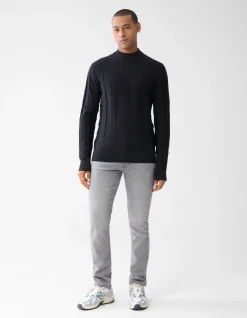 Shoeby Pied De Poule Trui Zwart<Heren Truien En Sweaters