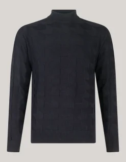 Shoeby Pied De Poule Trui Zwart<Heren Truien En Sweaters