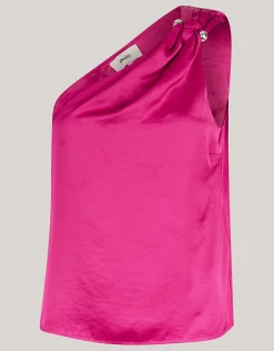 Shoeby Pierced Satijnen One Shoulder Top Roze<DAMES Tops