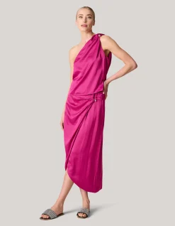 Shoeby Pierced Satijnen One Shoulder Top Roze<DAMES Tops