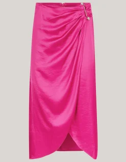 Shoeby Pierced Satijnen Rok Roze<DAMES Rokken