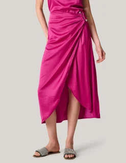 Shoeby Pierced Satijnen Rok Roze<DAMES Rokken