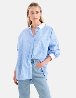 Shoeby Pinstripe Blouse Lichtblauw By Lonneke<DAMES Blouses