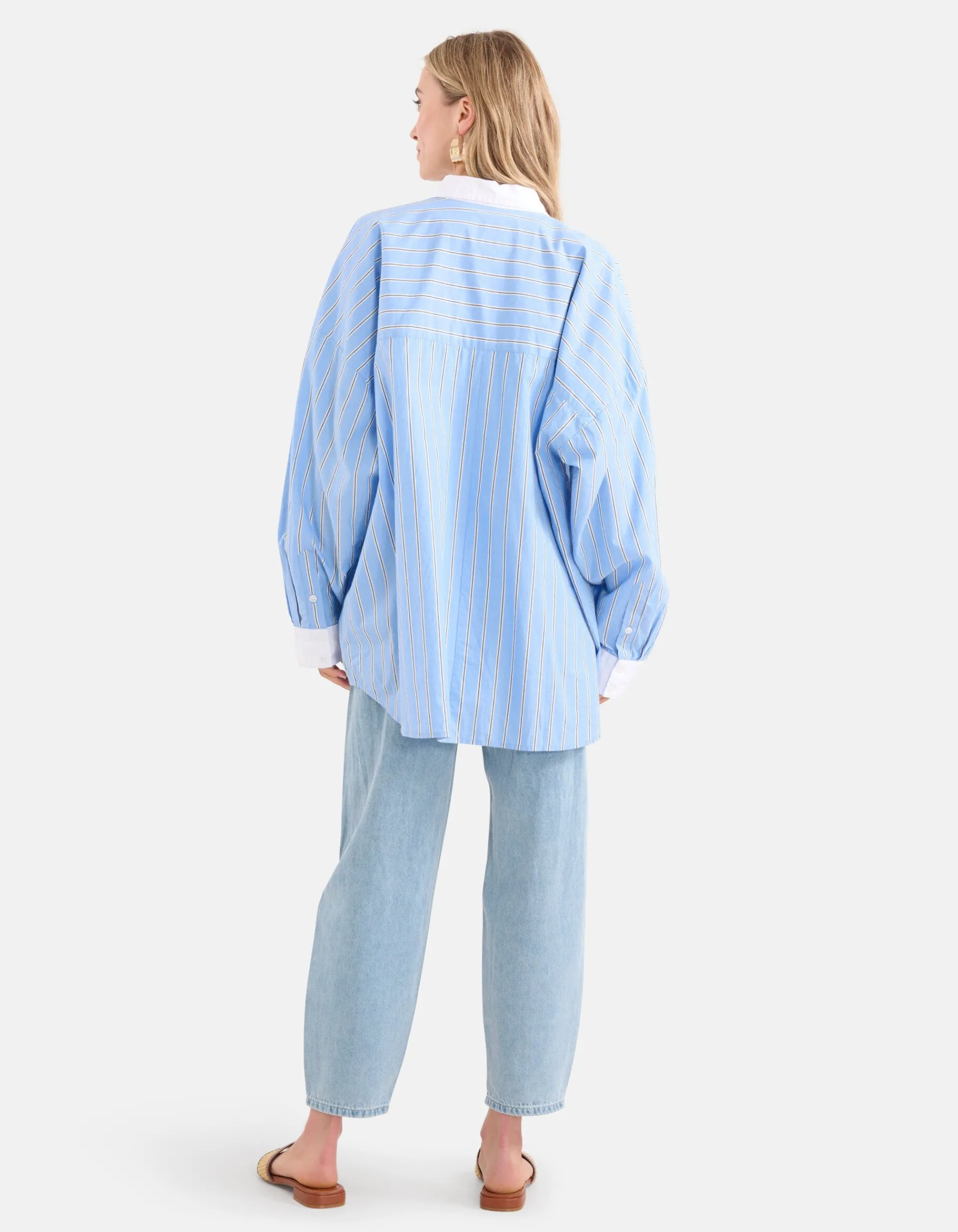 Shoeby Pinstripe Blouse Lichtblauw By Lonneke<DAMES Blouses