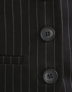 Shoeby Pinstripe Gilet Zwart/Wit<DAMES Gilets
