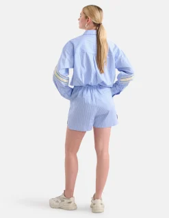 Shoeby Pinstripe Strass Short Lichtblauw<DAMES Shorts