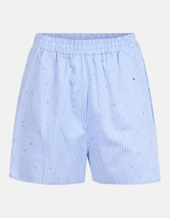 Shoeby Pinstripe Strass Short Lichtblauw<DAMES Shorts