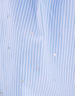 Shoeby Pinstripe Strass Short Lichtblauw<DAMES Shorts