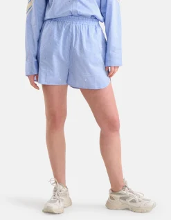 Shoeby Pinstripe Strass Short Lichtblauw<DAMES Shorts
