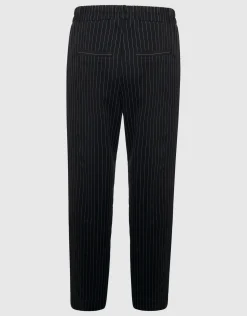 Shoeby Pinstripe Wide Leg Broek Zwart<DAMES Broeken