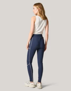 Shoeby Piping Legging Donkerblauw<DAMES Broeken