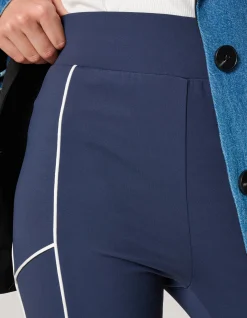 Shoeby Piping Legging Donkerblauw<DAMES Broeken
