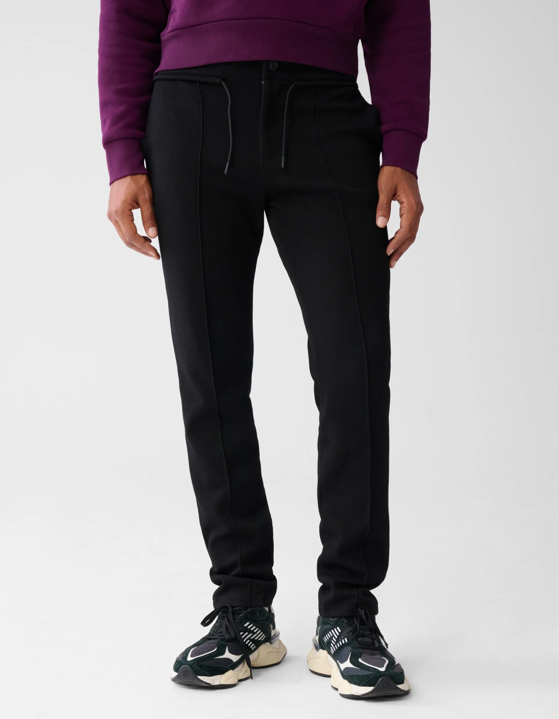 Shoeby Pique Broek Zwart<Heren Broeken