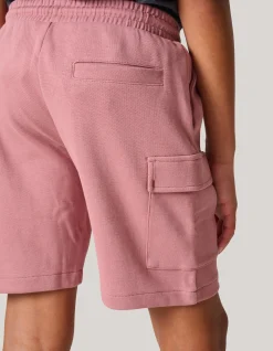 Shoeby Pique Cargo Short Donkerroze< Shorts