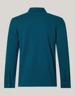 Shoeby Pique Overshirt Donkergroen<Heren Overshirts