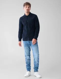 Shoeby Pique Overshirt Zwart<Heren Overshirts