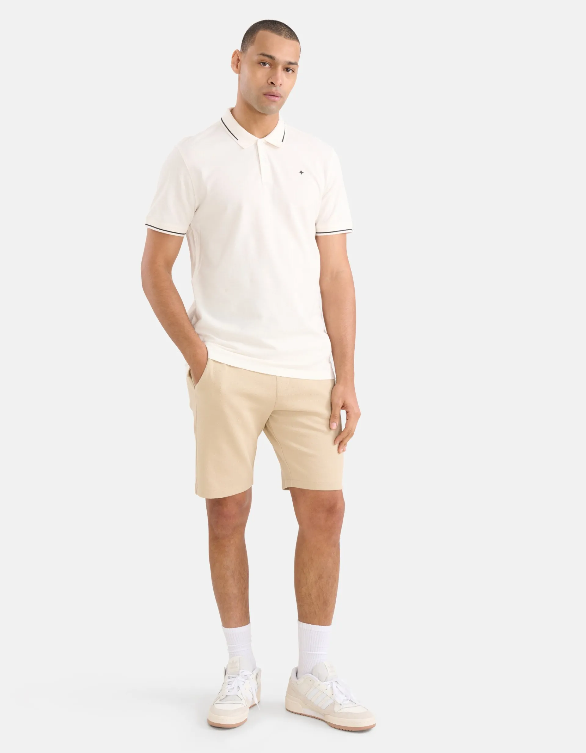 Shoeby Pique Polo Wit<Heren T-Shirts En Polo's