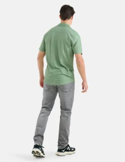 Shoeby Pique Shirt Groen<Heren Overhemden
