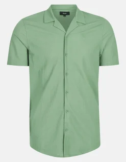 Shoeby Pique Shirt Groen<Heren Overhemden