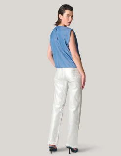 Shoeby Pleat Top Blauw<DAMES Tops